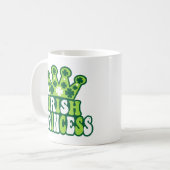 Retro Irish Princess St. Patrick's Day Koffiemok (Voorkant links)