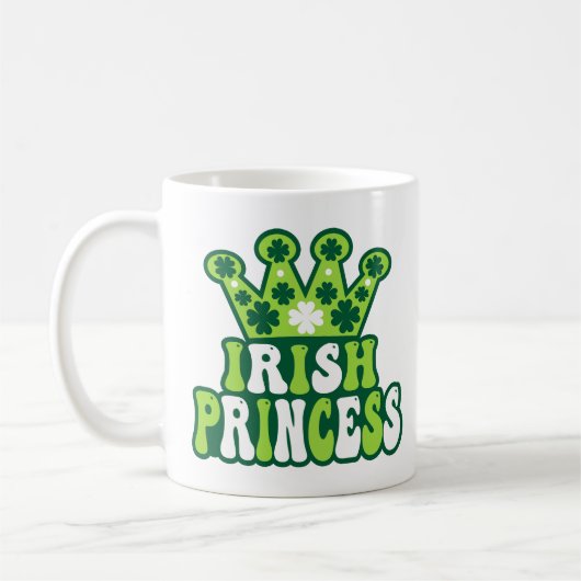 Retro Irish Princess St. Patrick's Day Koffiemok (Links)
