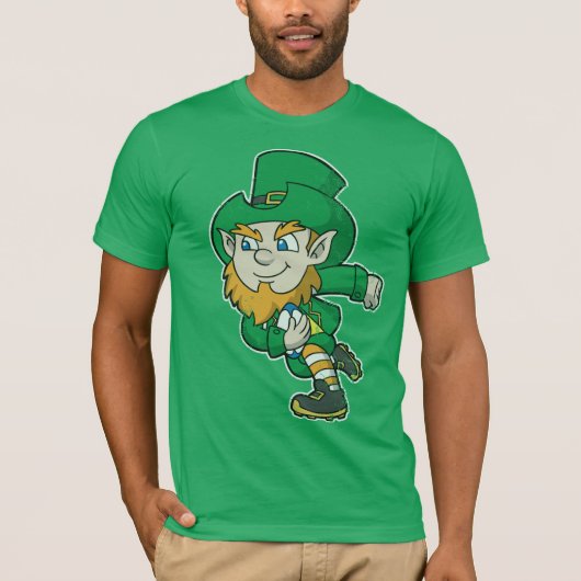 Retro Irish Rugby Leprechaun T-shirt (Voorkant)