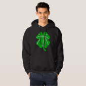 Retro Irish Shamrock Basketball Sports St Patrick Hoodie (Voorkant volledig)