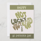 Retro Irish Shamrock St Patrick's Day Word Art Feestdagenkaart (Voorkant)