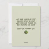 Retro Irish Shamrock St Patrick's Day Word Art Feestdagenkaart (Achterkant)