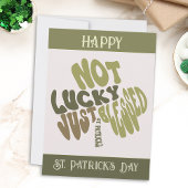Retro Irish Shamrock St Patrick's Day Word Art Feestdagenkaart