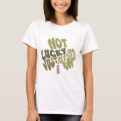 Retro Irish Shamrock St Patrick's Day Word Art T-shirt (Voorkant)