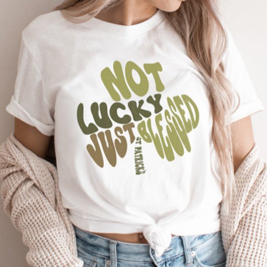 Retro Irish Shamrock St Patrick's Day Word Art T-shirt