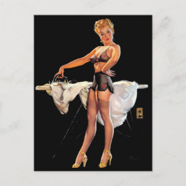  Retro Ironing Pinup Girl Briefkaart