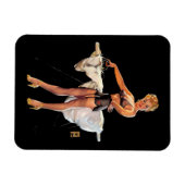  Retro Ironing Pinup Girl Magneet (Horizontaal)