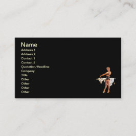  Retro Ironing Pinup Girl Visitekaartje