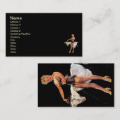 Retro Ironing Pinup Girl Visitekaartje (Voorkant / Achterkant)