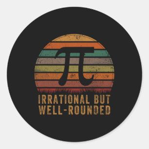 Retro irrationeel maar goed geronde i Day Celebrat Ronde Sticker