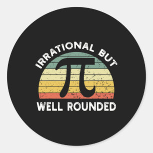 Retro irrationeel maar goed geronde i Day Celebrat Ronde Sticker