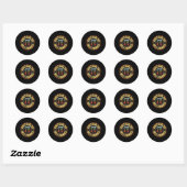 Retro irrationele maar goed afgeronde PI dag M Ronde Sticker (Vel)