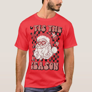 Retro is de kerstkerstfamilie van de Seizoenskerst T-shirt