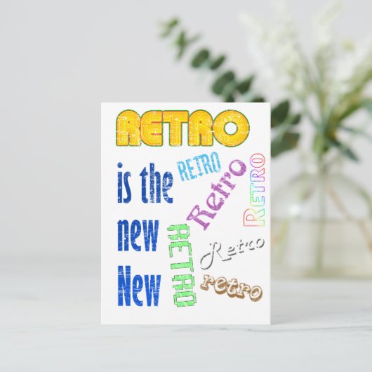 Retro is het nieuwe Nieuwe Briefkaart (Staand voorkant)