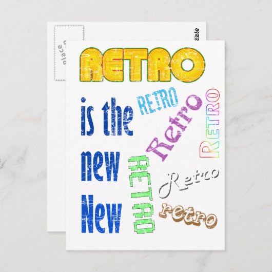 Retro is het nieuwe Nieuwe Briefkaart (Voorkant / Achterkant)