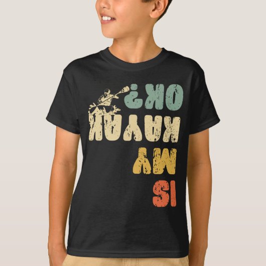 Retro is mijn Kayak Whitewater Kayaker Paddle T-shirt (Voorkant)