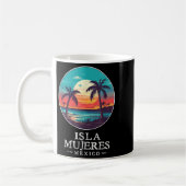 Retro Isla Mujeres Mexico Beach Sunset Souvenir Me Koffiemok (Links)