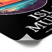 Retro Isla Mujeres Mexico Beach Sunset Souvenir Me Poster (Hoek)