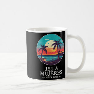 Retro Isla Mujeres Mexico Strand Zonsondergang Sou Koffiemok
