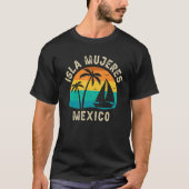 Retro Isla Mujeres Mexico Sunset Matching Family T-shirt (Voorkant)