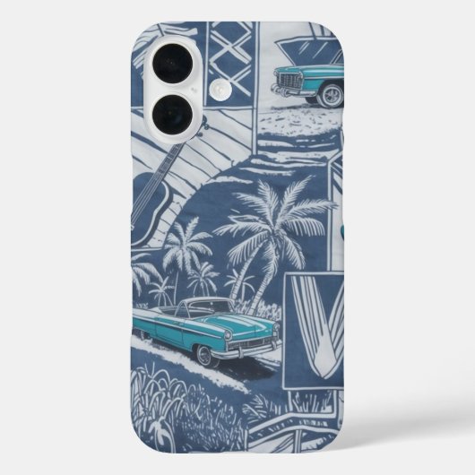 Retro Island Cruiser Case-Mate iPhone Case (Achterkant)