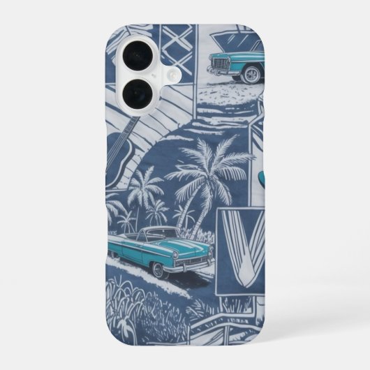 Retro Island Cruiser iPhone 16 Hoesje (Achterkant)