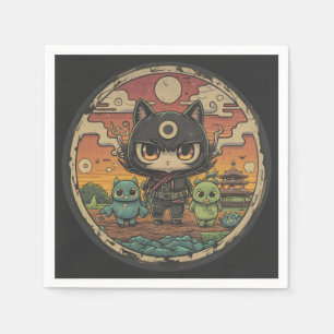 Retro Island vrienden: Ninja Cat Crew Servet