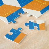 Retro isometrische kubussen, geometrische illusie legpuzzel (Zijkant)