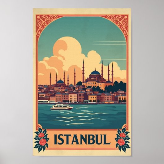 Retro Istanbul: Where East Meets West Poster (Voorkant)