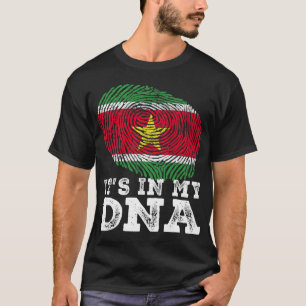 Retro it_s in Mijn DNA Suriname Flag T-S T-shirt