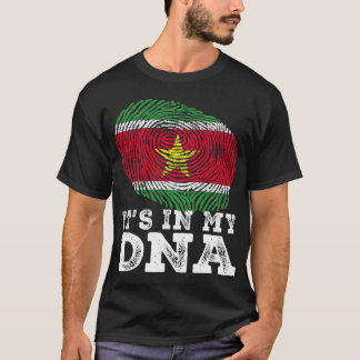 Retro it_s in Mijn DNA Suriname Flag T-S T-shirt