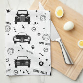 Retro Italia Car Pattern Kitchen Towels Theedoek (Quarter Fold)