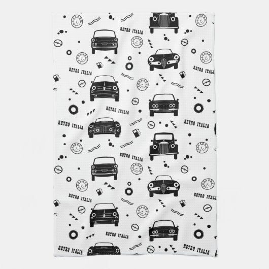 Retro Italia Car Pattern Kitchen Towels Theedoek (Verticaal)