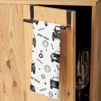Retro Italia Car Pattern Kitchen Towels Theedoek