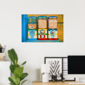 Retro Italiaans 1950 Nut Vending Machines Poster (Thuiskantoor)