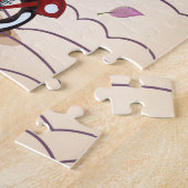 Retro Italiaans cartoon scooter poster. Legpuzzel (Zijkant)