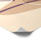 Retro Italiaans cartoon scooter poster. Poster (Hoek)