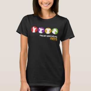 Retro Italiaans Greyhound Mam Modern Silhouette T-shirt