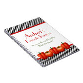 Retro Italiaans Keuken Gepersonaliseerde Recept No Notitieboek (Rechterzijde)