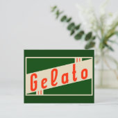 retro italiaanse gelato briefkaart (Staand voorkant)