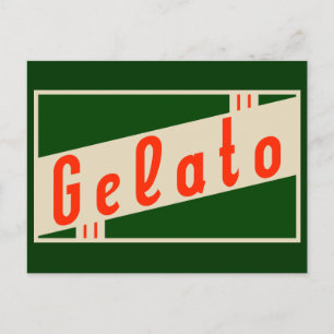 retro italiaanse gelato briefkaart