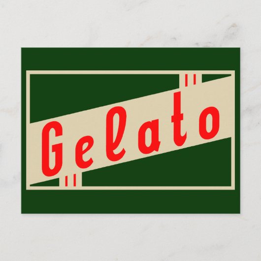retro italiaanse gelato briefkaart (Voorkant)