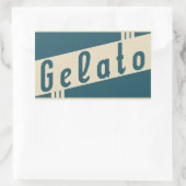 retro italiaanse gelato rechthoekige sticker (Tas)