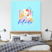 Retro Italiaanse ijsjes Canvas Afdruk (Insitu (Slaapkamer))