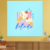 Retro Italiaanse ijsjes Canvas Afdruk (Insitu (Woonkamer))
