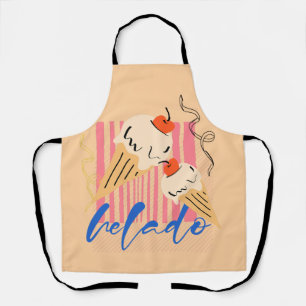 Retro Italiaanse ijsjes Schort