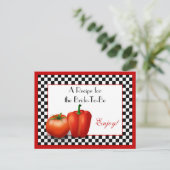 Retro Italiaanse Kaart van het Recept voor de (Staand voorkant)