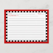 Retro Italiaanse Kaart van het Recept voor de (Achterkant)