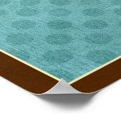 Retro Italiaanse  koffieslijper blauwgroen bruin Poster (Hoek)