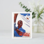  retro Italiaanse wintersport ski reis Briefkaart (Staand voorkant)